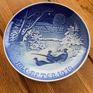 1970 “Pheasants in the snow at Christmas” Bing and Grondahl (B&G) plate.